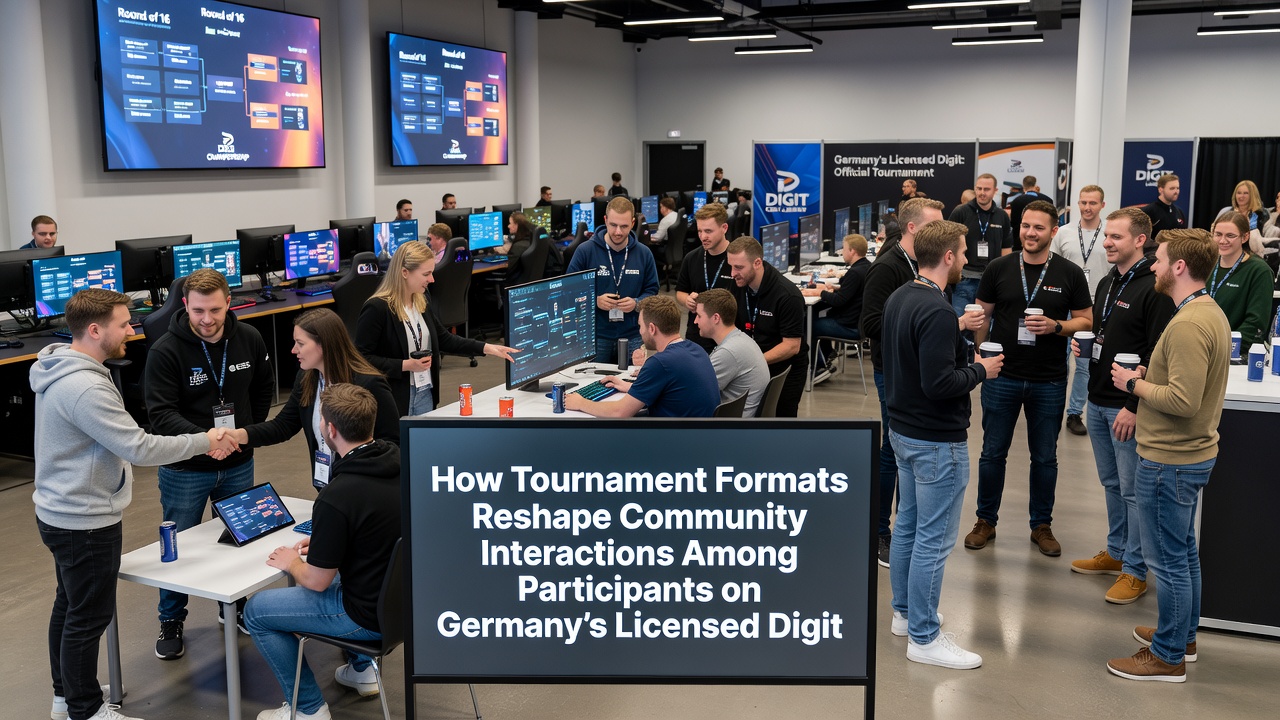 Gruppen von Spielern bei einem Online-Turnier auf einer lizenzierten deutschen Plattform
