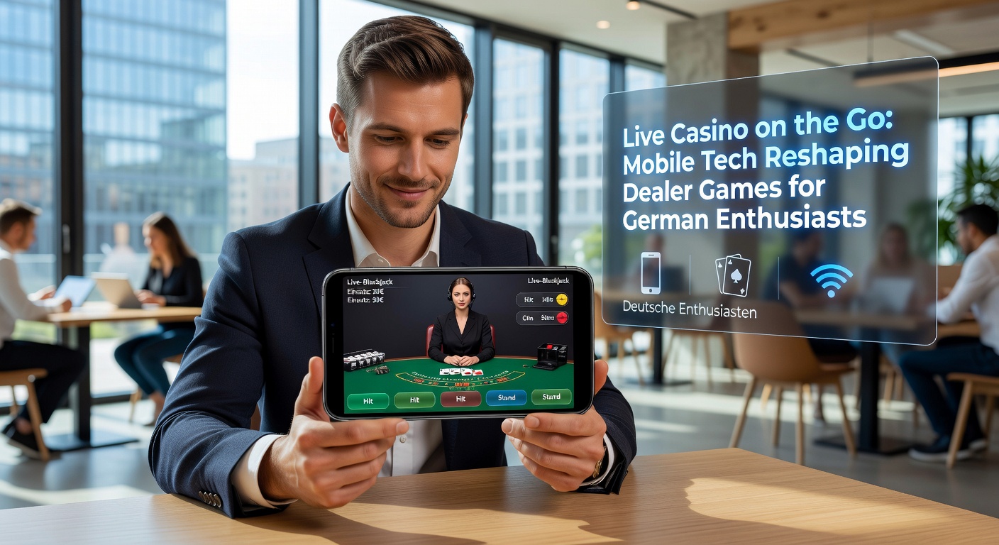 Live-Dealer am Blackjack-Tisch via Mobile-Stream, mit deutschsprachigem Interface und Chat-Funktion