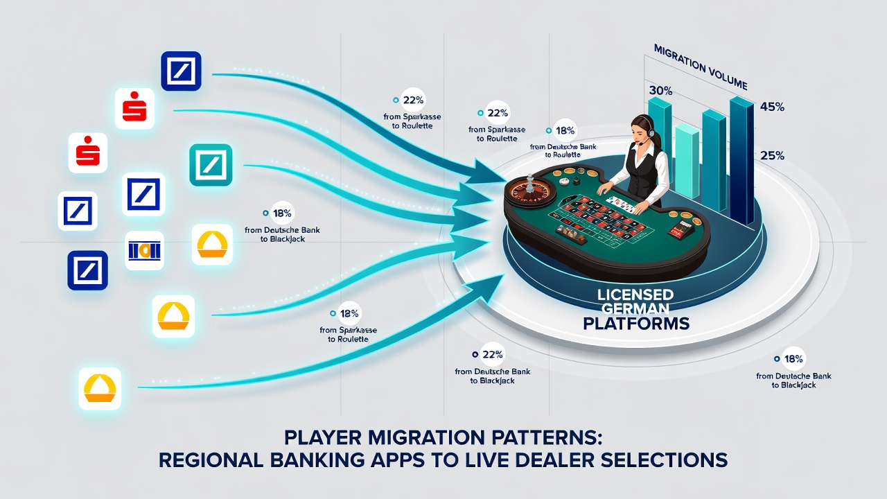 Analyse von Migrationsmustern zeigt Verbindungen zwischen Bank-Apps und Live-Dealer-Auswahlen auf deutschen Mobilplattformen